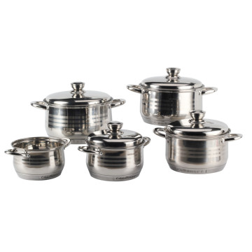 9 PCS Kitchen Pot Stainless Steel Cookware Set