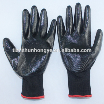 Hand protected nitril latex coated gloves work