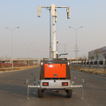 Hydraulic telescopic mast mobile light tower