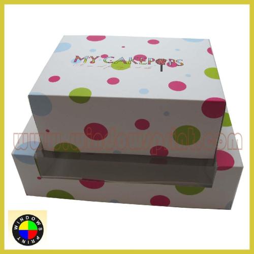 Custom printed cupcake box