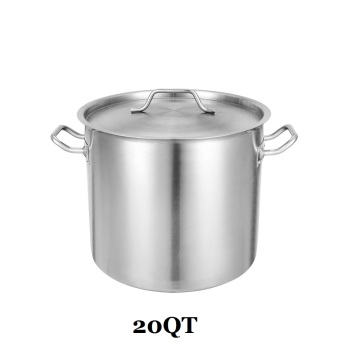 STOCKPOT 20QT de qualité commerciale avec couvercle