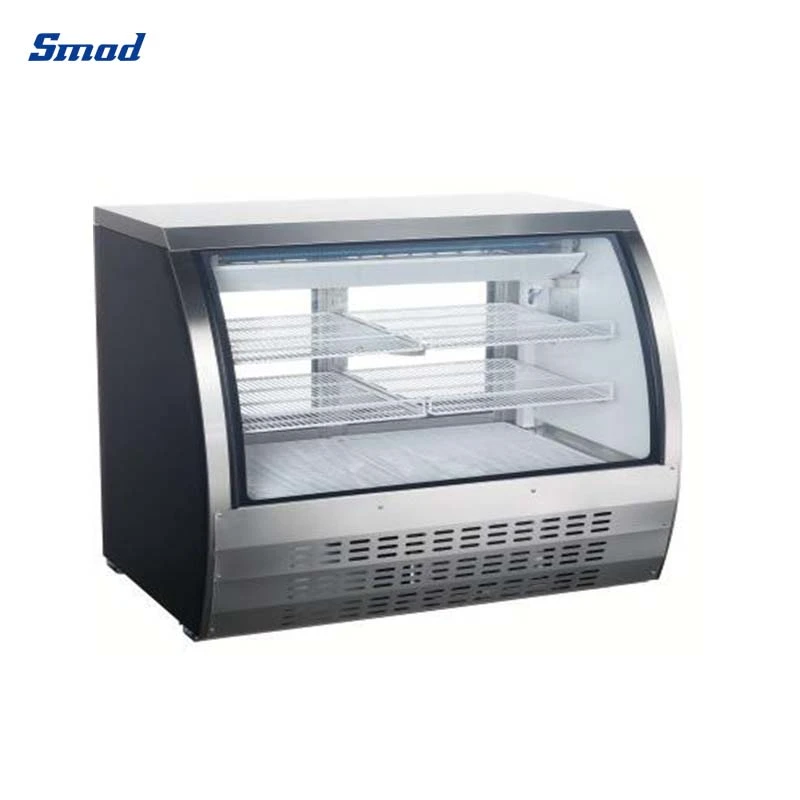 Smad Curved Glass Refrigerated Deli Meat Display Case Showcase Chiller