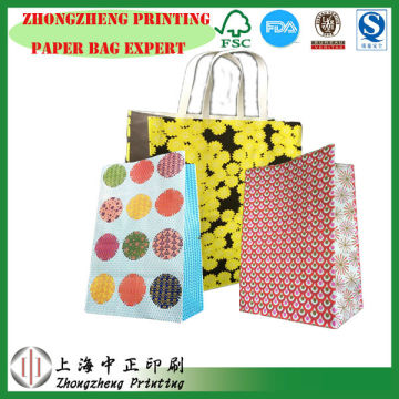 eco safe printing pin/ ring paper gift bag/ paper gift bags wholesale/ mini kraft paper gift bag