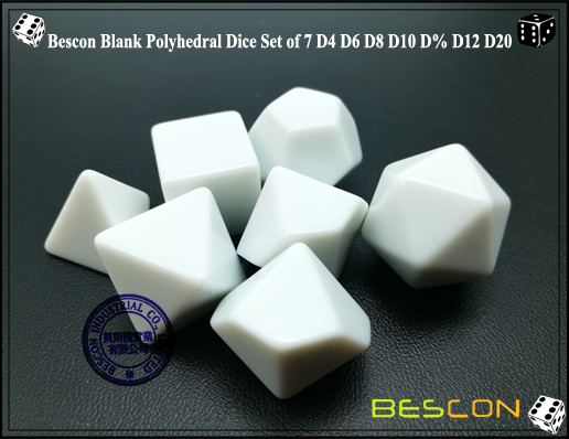 Dados en Poliédrica en Blanco (4) Blank Polyhedral Dice (4)