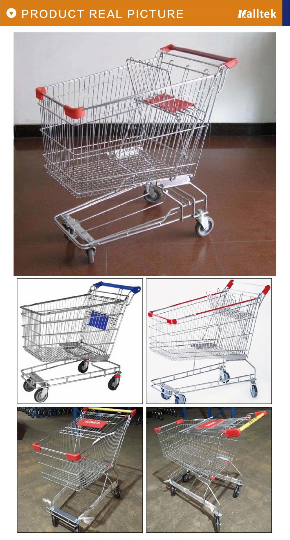 Grocery Australia PU wheels Shopping Trolley