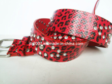 Red Western Rhinestone Fancy Belts