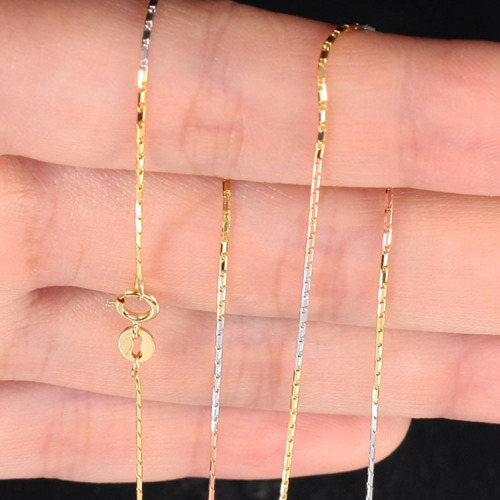 18K Three Tone Gold Chain Women Necklace