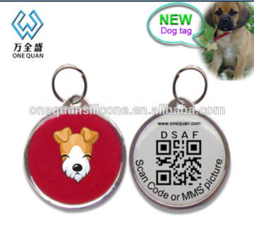 factory wholesale epoxy coated pet id tags engraved qr code dog tags