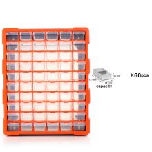 Adjustable Cardboard 60 Drawers Plastic Tool Parts Box