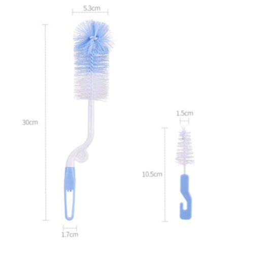 Nylon reinigingsfles en tepelborstelset