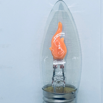 Flicker Flame Light Bulb: E26 Base Orange Glow