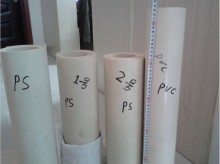 Beige Flocked HIPS/PS rolls for box insert packaging