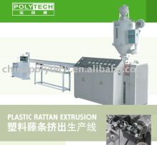 Plastic rattan extrusion machine