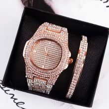 Hot Sale Luxury Diamond Iced Out Bling Quartz Square Watches for Women