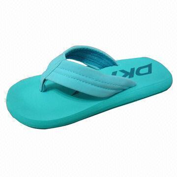 Children's Slippers with PU Upper and EVA Outsole, DKNY Design, OEM and ODM Manufacturer