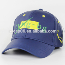 cheap check leather 3d embroidery logo cap hat baseball