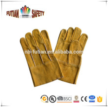 FTSAFETY yellow cow split leather working glove