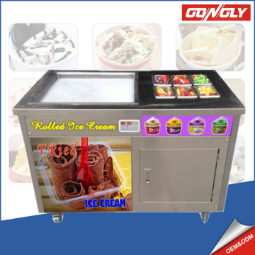 Roll ice cream vending machine / fried ice cream roll machine / ice cream carts used