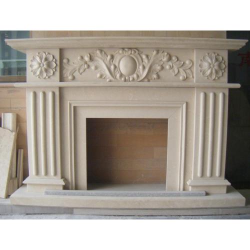 Carved Stone Fireplace Mantel