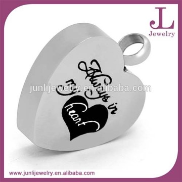 Custom Stainless Steel Cremation Pendant Pet Ash Urn Cremation Jewelry