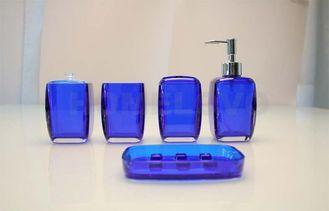 Dark Blue Painting Bathroom Collection Sets Tumbler , Tooth