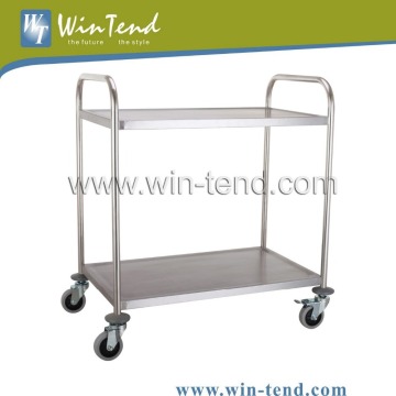 Newest Design Two Tiers Stainless Steel Transportation Trolley