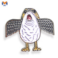 Lencana pin logam haiwan burung yang indah untuk kanak -kanak