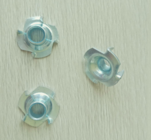 White ZP Thread-free M9.5X10 T Nuts