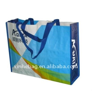 Laminated woven tote bag