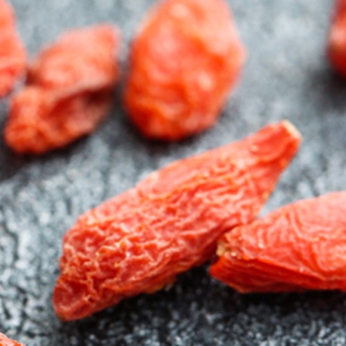 Certified organic dried goji berries good for health