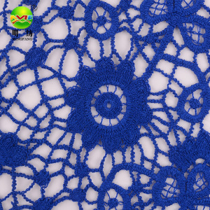 hot sale instock dyed chemical embroidery lace fabric