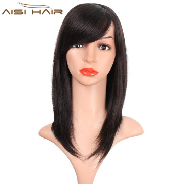 Aisi Hair Long Straight Human Hair Wigs For Black Women Natural Black  Brazilian Wigs 100% Unprocessed Human Hair