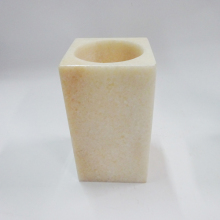 Maize Yellow Marble Toilet Brush Holder
