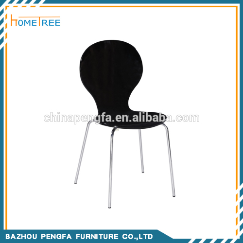 Simple Bent Plastic Dining Chair , Restaurant Dining Chair