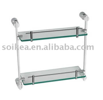 Glass shelf/double glass shelf/Bathroom shelf