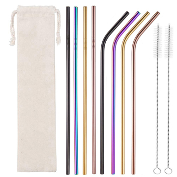 Colorful Metal Drinking Stainless Steel Straws