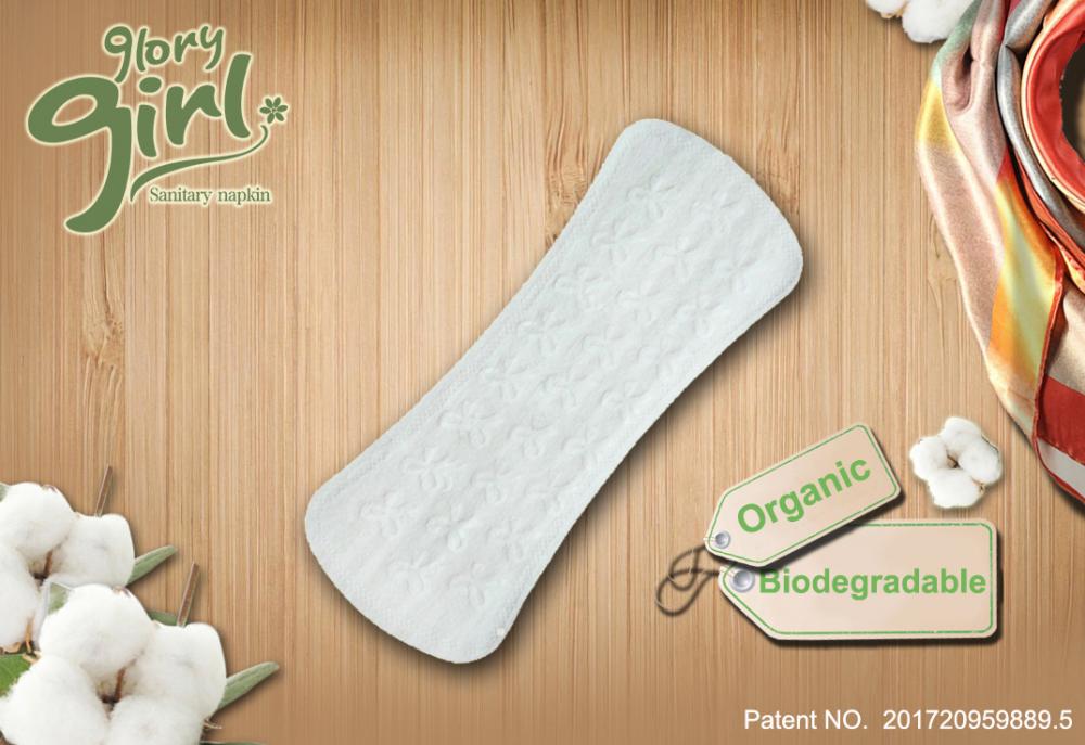 Feminine organic cotton panty liners