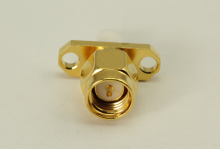 SMA male 2 flange Coaxial Connectors microstrip