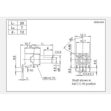 Rk09l series Rotary potentiometer