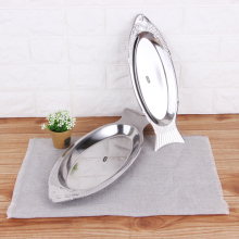 Stainless Steel Fish-Shaped Serving Tray
