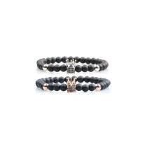 2018 Wholesale fashion jewelry natural gemstone matte onyx bead men buddha bracelet