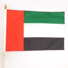 High quality 100% polyester UAE hand waving flag