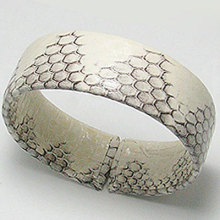 White PU bangles Spring signal bangle snake skin bangle