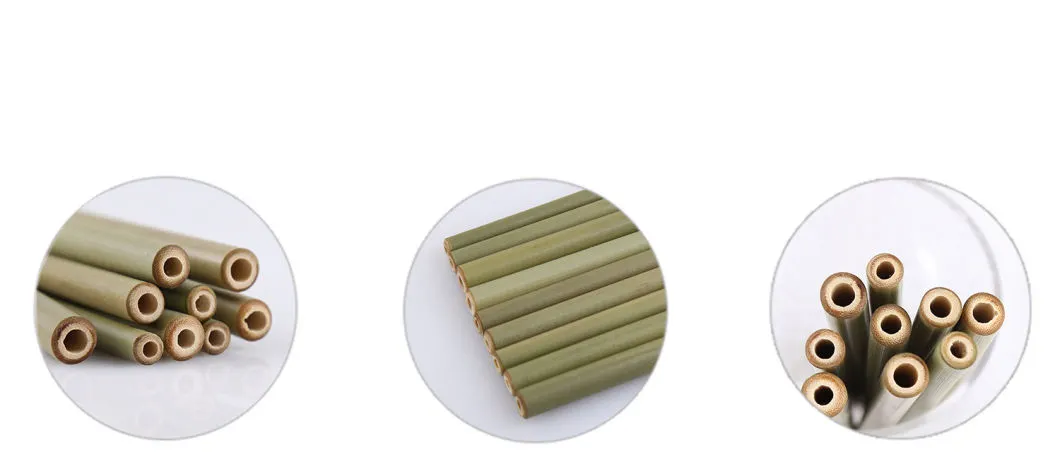 Natural Reusable Bamboo Straw with Customized Logo