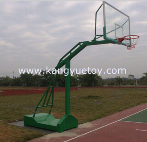 Round Pipe Ground Basketball Stand for School Use