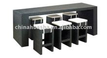 MODERN OUTDOOR WICKER BAR SET