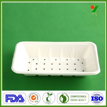 Natural sugarcane fibers waterproof mushroom packing tray