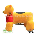 amarelo-urso andando carro animal