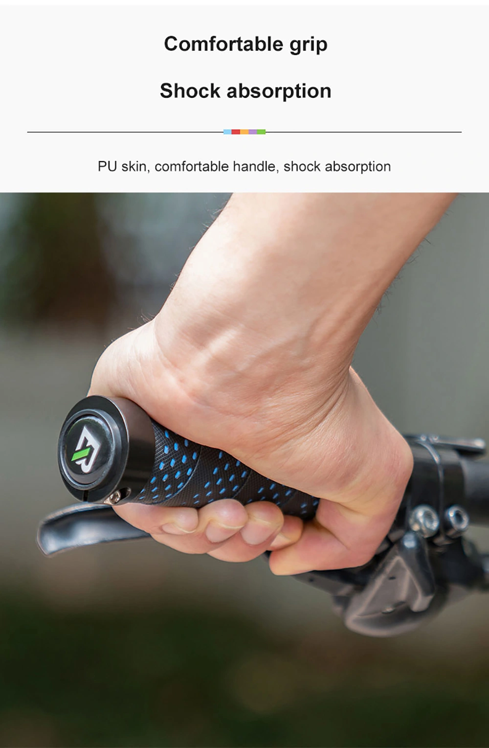 Made in China, Double-Sided Lockable Anti-Skid Shock-Absorbing Bicycle Handlebar, Available in a Variety of Colors