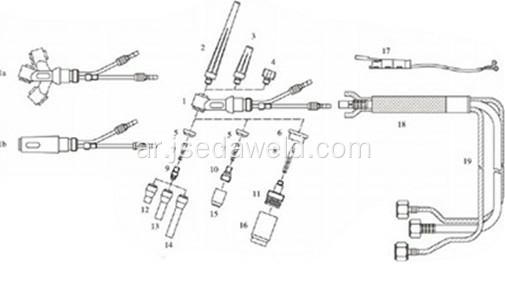 WP-20 ماء TIG TIG TRACH